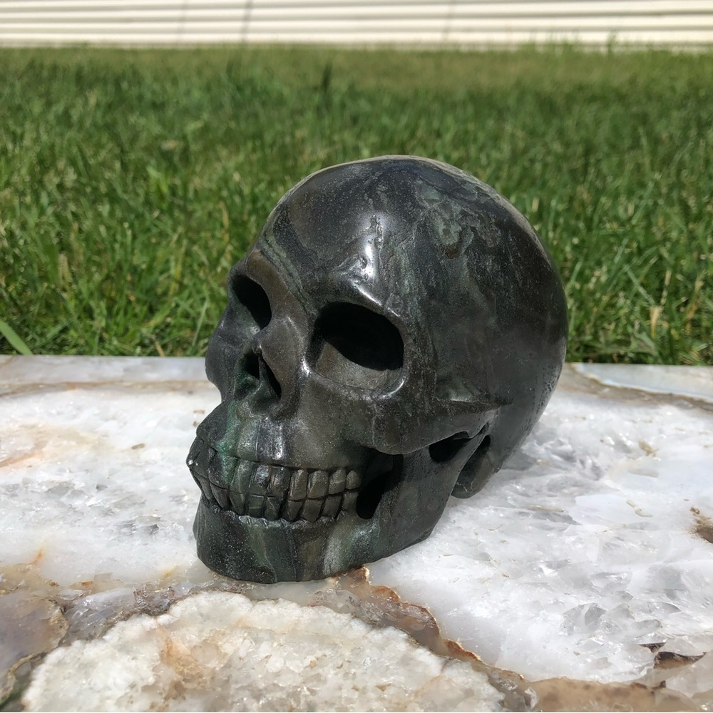 African Greenstone Crystal Skull
